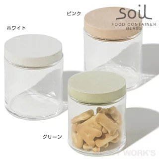 ❤️現貨❤️日本 Soil 珪藻土 圓形玻璃食材罐 除濕 收納罐 密封罐 儲物罐 乾燥 硅藻土 防潮罐 吸濕 矽藻土