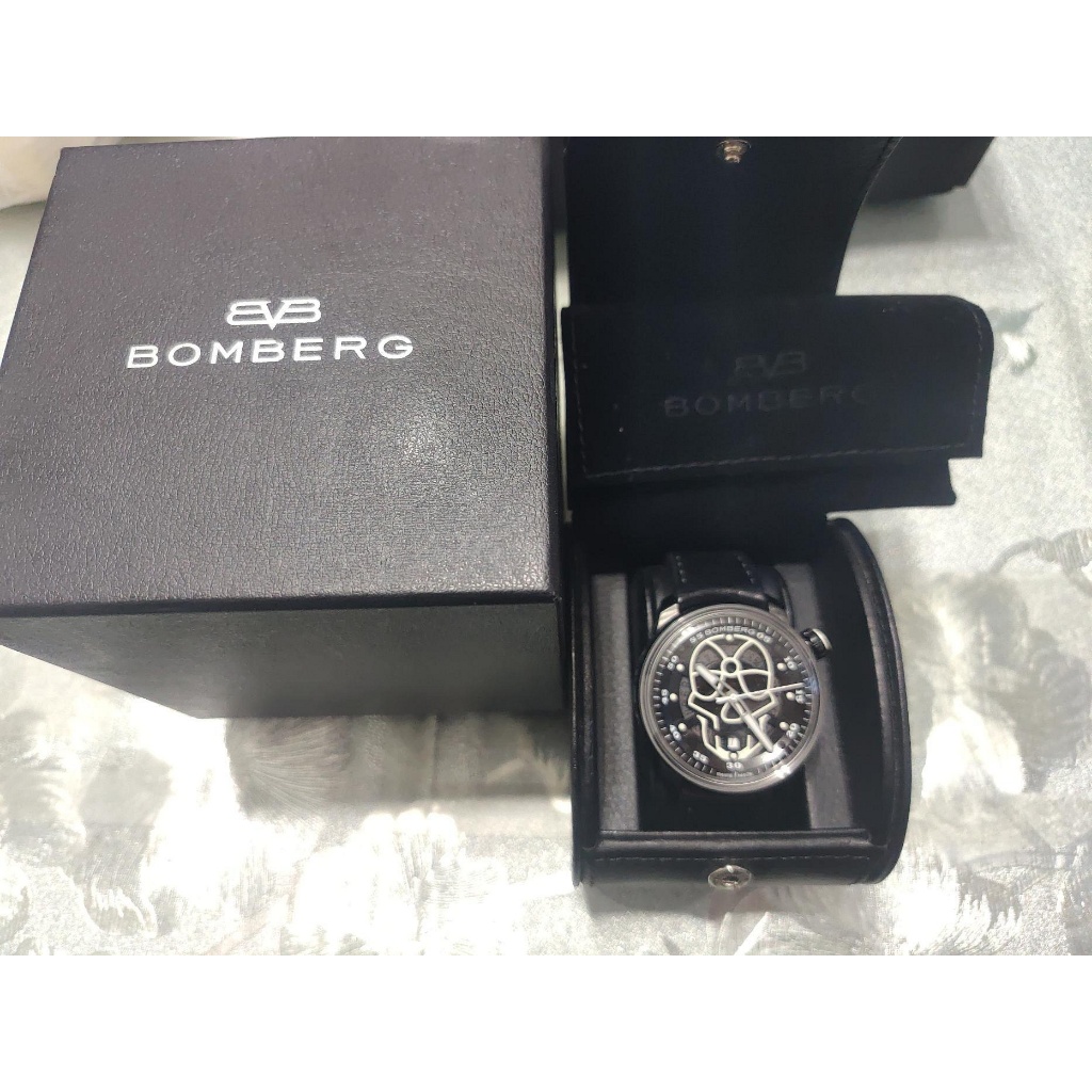 BOMBERG 炸彈錶 黑色火焰骷髏自動大三針 自動機械手錶 獨特造型 國際知名 藝術美學BB-01 自動骷髏 CT43