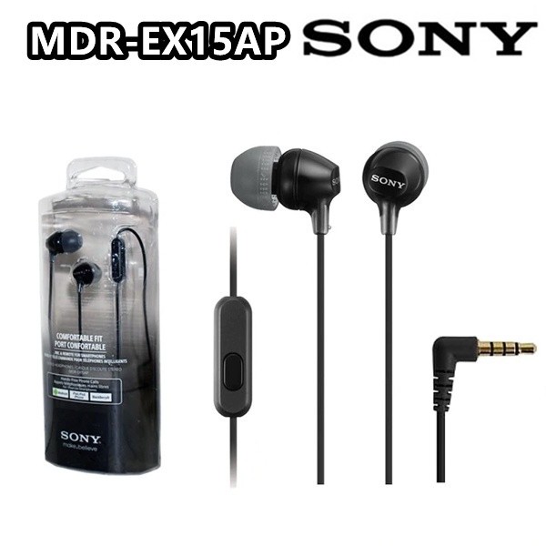 適用Sony耳機 有線耳機  麥克風 Sony MDR-EX15AP Sony高音質耳機