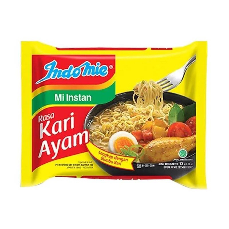 &lt;現貨&gt; 印尼 INDOMIE Kuah Kari Ayam 營多麵 咖喱湯麵  (單包) 【超取最多一箱40包】