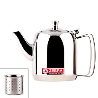 【ZEBRA斑馬牌】泡茶壺-附濾網 1.0L【304不銹鋼 濾壺 茶壺】