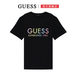 【guess】圓領繽紛跳色logo短t-三色可選