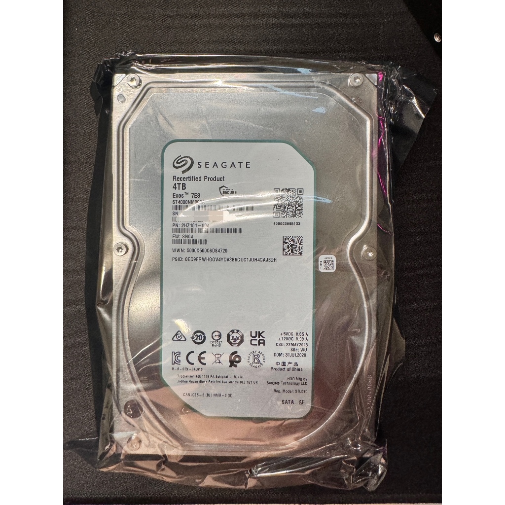 希捷 Seagate 4TB 3.5吋 EXOS 企業級硬碟