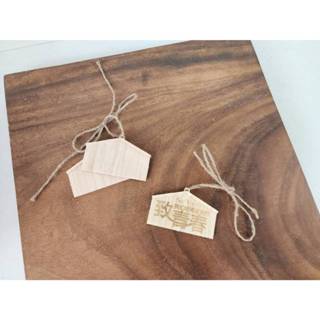 禮盒小配件-松木繪馬木牌 可以客製化雷射刻字
