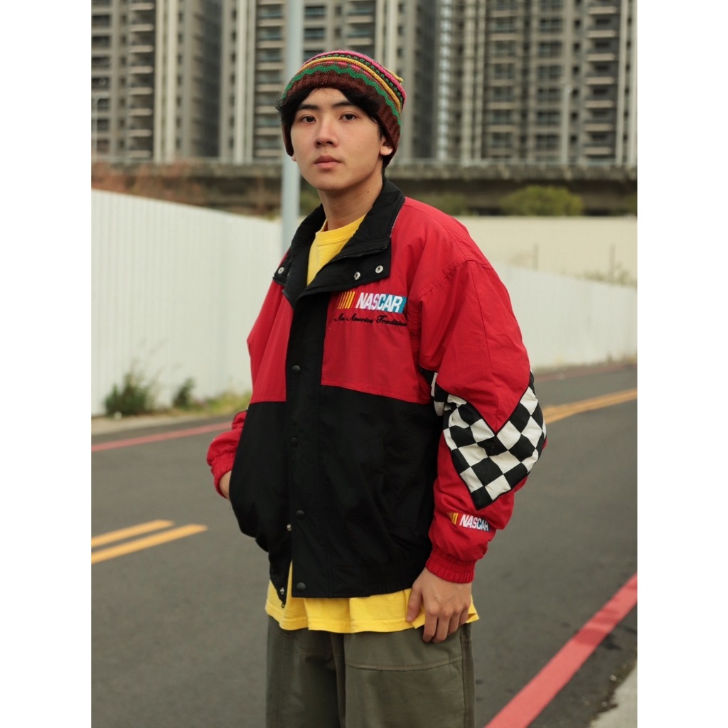 古著vintage 運動外套 品牌 防風 機能 街頭 Nascar logo jacket 男女通用《嬉戲古著》