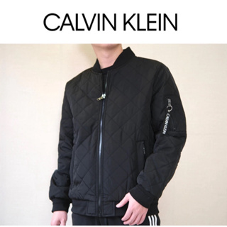 【現貨】Calvin Klein CK 菱格紋 鋪棉 飛行外套 MA1 防風外套