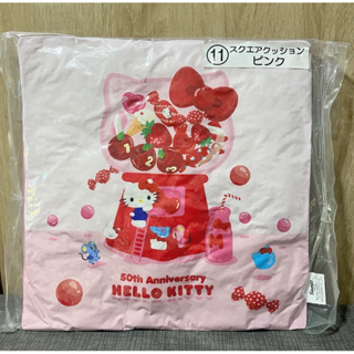 Hello kitty日本限定一番賞凱蒂貓粉色方形抱枕