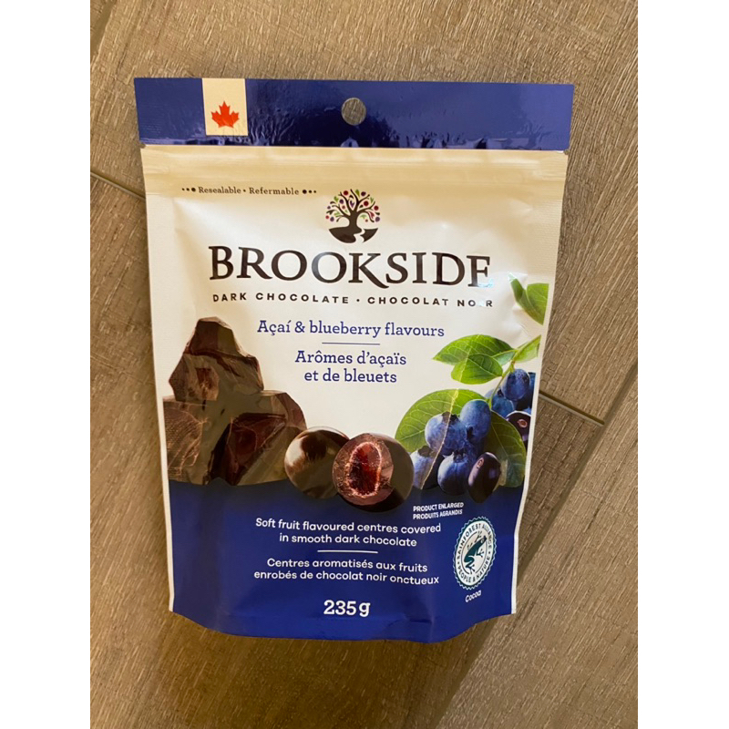（全新未拆）（現貨在台）BrookSide 巴西莓夾餡黑巧克力/235克