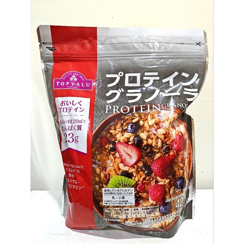 Aeon Topvalu 蛋白質麥片 蛋白質榖脆 早餐穀片 420g