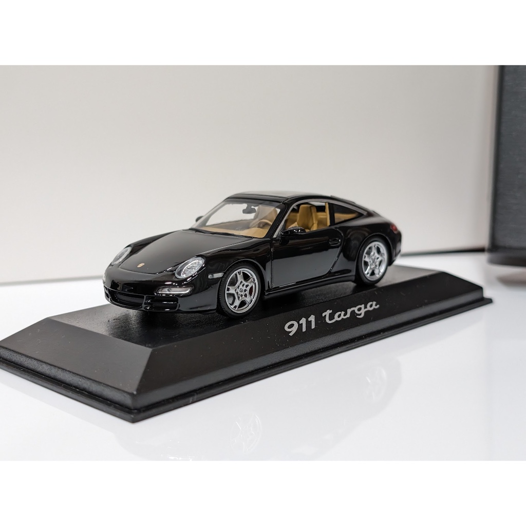 【STAN】現貨出清 Porsche 911 Targa 1/43 (997) 保時捷 原廠精品 黑/駝色內裝