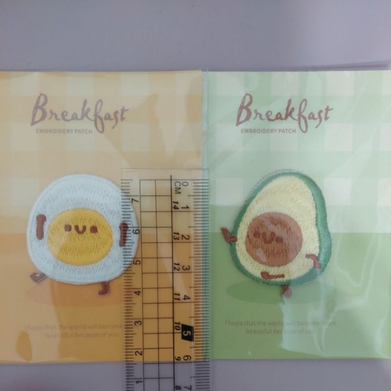 刺繡貼/布貼/補丁貼【活力早餐系列-自黏貼免熨燙】酪梨 蛋蛋 水煮蛋