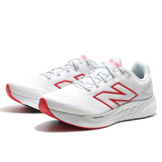 NEW BALANCE 男款  慢跑鞋 FRESH  680系列  寬楦 運動鞋  舒適 輕量  白紅 M680LC8