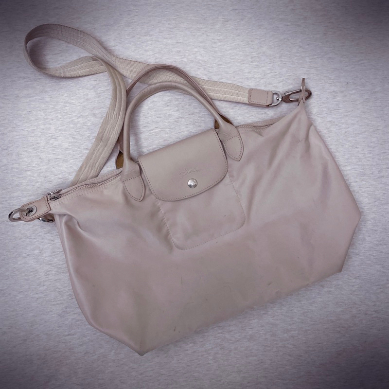 《品牌出清》LONGCHAMP 1948 短把手提/斜背兩用包 (厚尼龍款)（大）托特包 肩帶包 手提包 斜背包