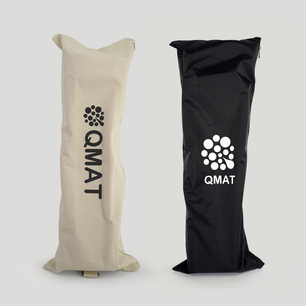 【QMAT OUTLET】6-10mm折疊瑜珈墊收納袋 (瑜珈袋 拉鍊袋 外出袋 尼龍袋 帆布袋)