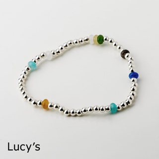Lucy's 925純銀 彩糖珠串 彈性手鍊 (111798)