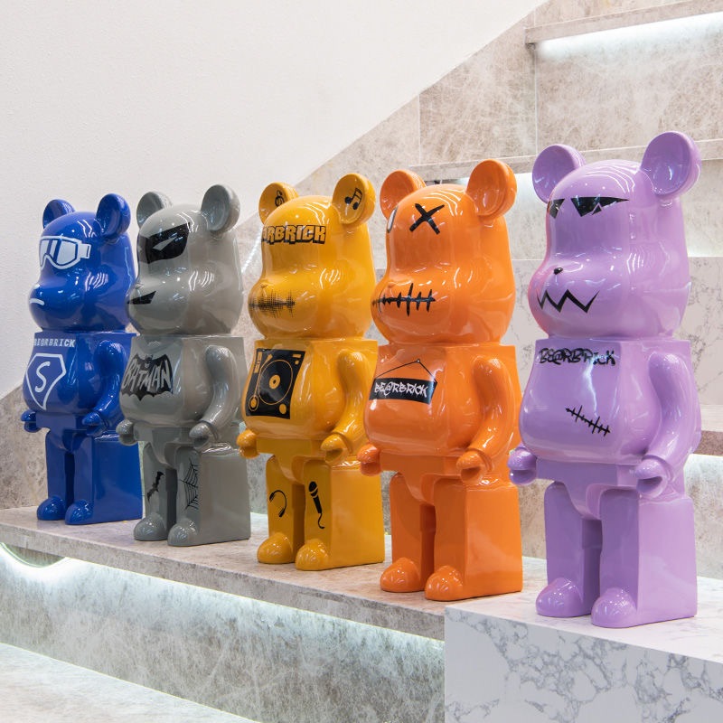 庫柏力克熊 1000%暴力熊公仔 大型存錢筒 bearbrick 暴力熊公仔 大擺件 質感存錢筒庫柏利克熊 超大型存錢筒