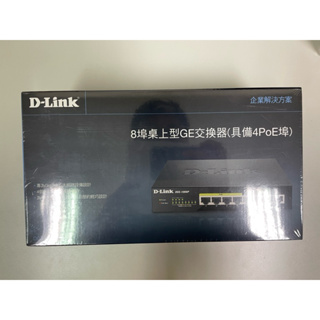 D-Link 友訊。網路連結埠。8埠 GE PoE 供電交換器。DGS-1008P