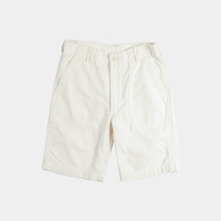 日本orSlow 經典反光緞面復古質感美軍Fatigue短褲米白色
