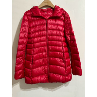 <<Uniqlo>>辣椒紅長版輕羽絨外套