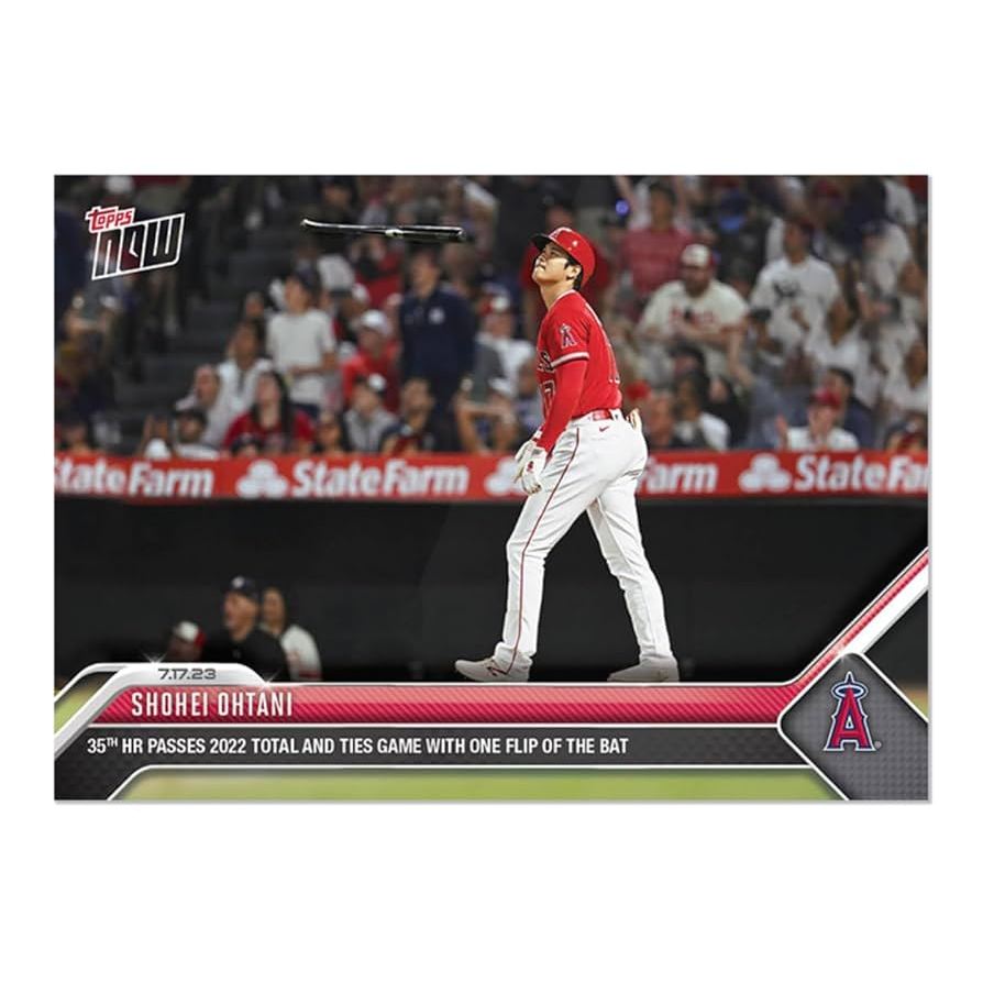 Shohei Ohtani 2023 Topps Now 大谷翔平 本季第35轟 改寫下91年來神紀錄 球員卡 #579