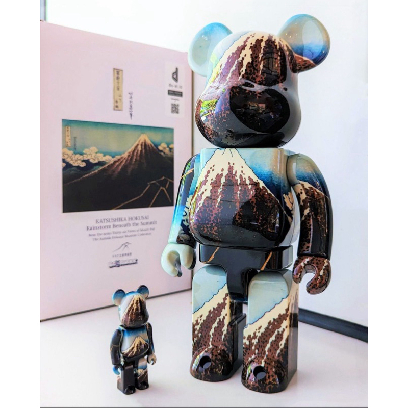 BE@RBRICK 庫柏力克熊 bearbrick 葛飾北斎 「冨嶽三十六景 山下白雨」400%+100% 1000%