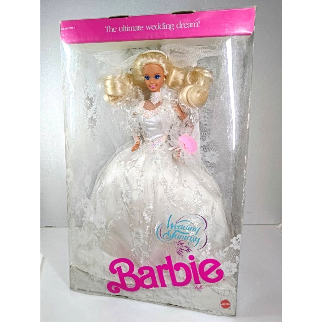 正版美泰兒芭比 全新盒裝 芭比娃娃 MATTEL 電影芭比 夢幻婚禮 新娘芭比 絕版芭比 古董芭比 古早芭比 老芭比