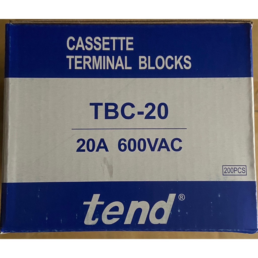 【原廠保固】TEND天得 TBC-20 TBC20 軌道式端子盤 卡式組立端子台 一盒200P