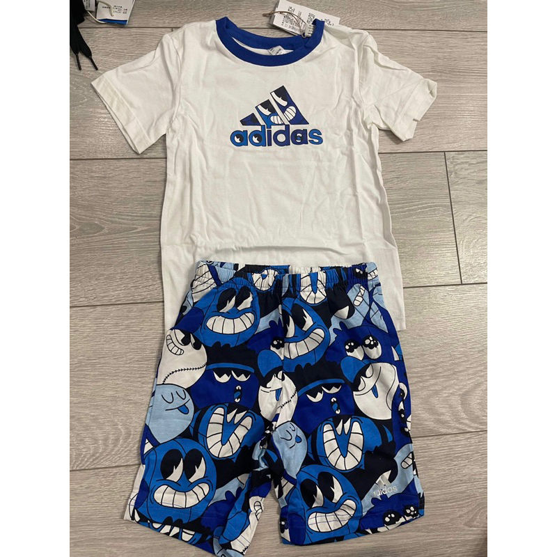 adidas愛迪達兒童/男童短袖套裝（H65807）