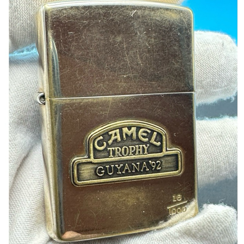 Zippo 【現貨附發票二手品】美國打火機1991年紀念底 駱駝杯 圭亞那站限量款