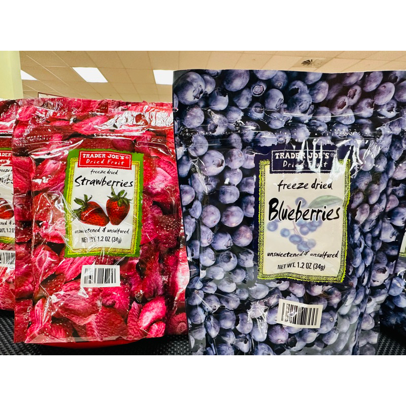 【蒂蒂美國代購🇺🇸】TRADER JOE’S 有機超市養生草莓乾/藍莓乾 無加糖、不含二氧化硫