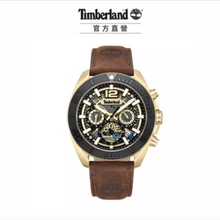 Timberland 男錶MARSHFIELD系列 多功能鋁圈造型腕錶 皮帶-黑色/咖啡色(TDWGF0041702)