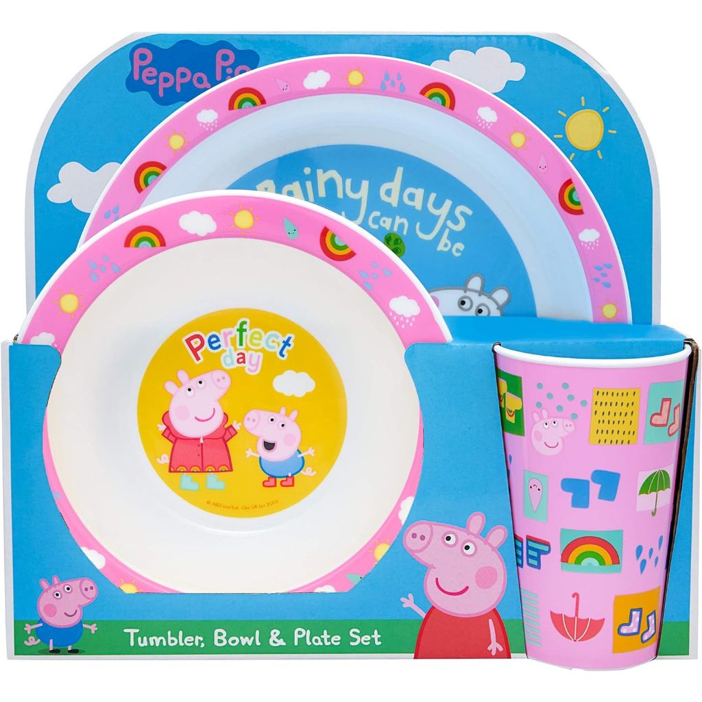 預購🚀空運🚀英國專櫃 Peppa Pig 兒童 粉紅豬小妹 佩佩豬 餐具  餐具  蜘蛛人 水杯 杯子  餐碗  餐盤