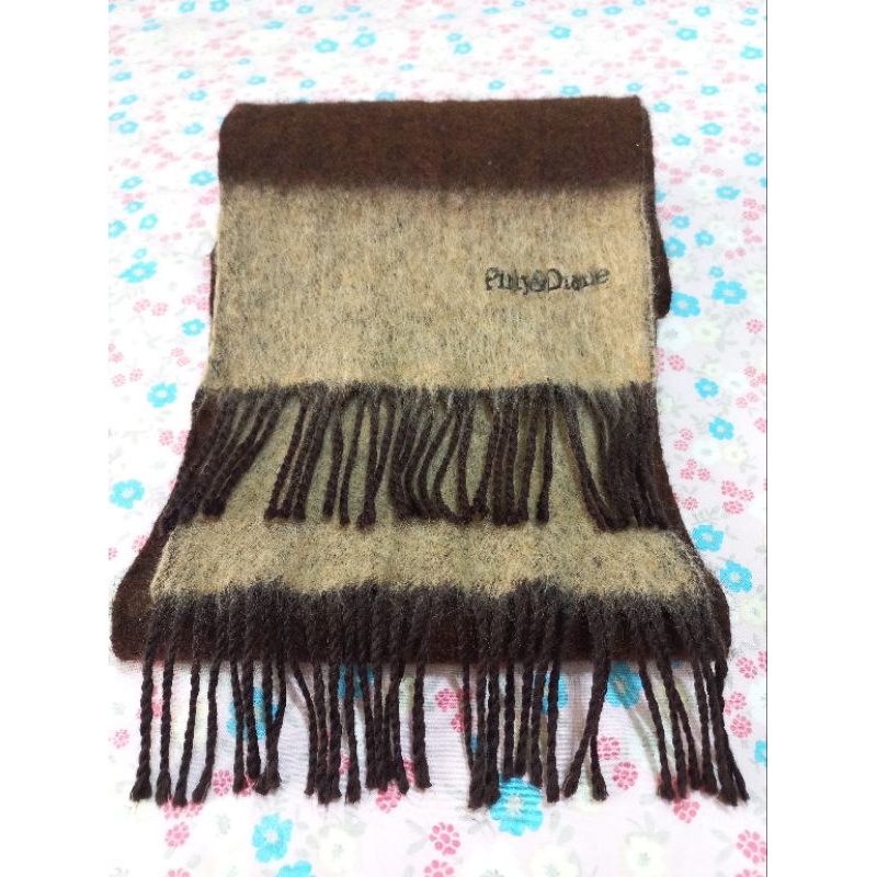 日本製 Pinky&amp;Dianne 羊毛100%雙色圍巾（22×162）