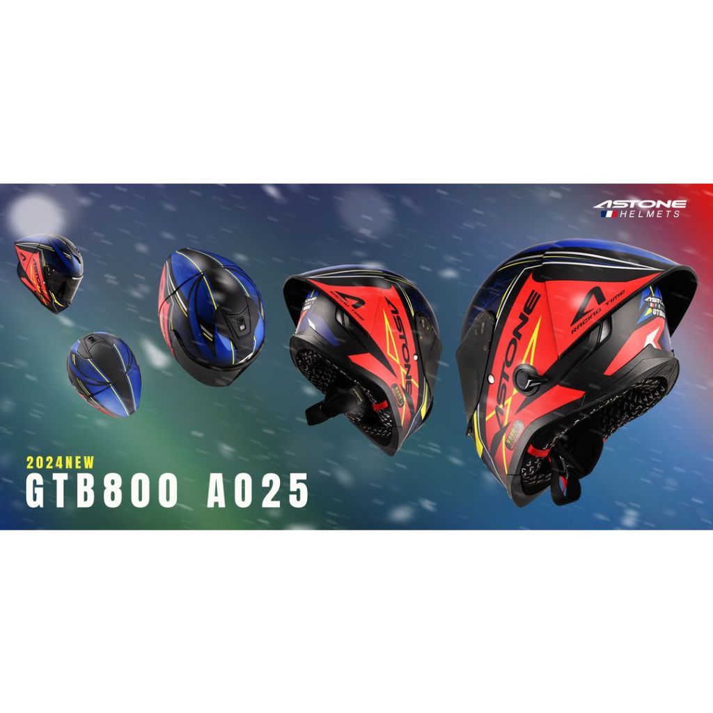 【PUPU SHOP】ASTONE GTB800 AO25 最新彩繪 雙鏡片 全罩式安全帽 贈送SBK尼姑帽半罩頭套