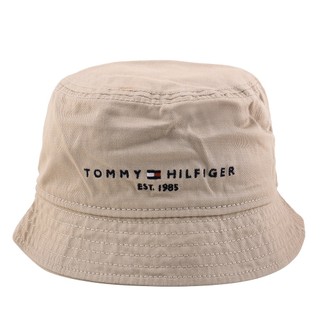 TOMMY HILFIGER- 英文字母LOGO棉質漁夫帽(卡其色)S~M