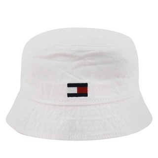 TOMMY HILFIGER- 刺繡LOGO棉質中性漁夫帽(白)L~XL