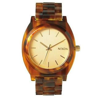 NIXON A327-1424《Time Teller 玳瑁系列》40mm/防水100米/簡約百搭/男女兼用/琥珀