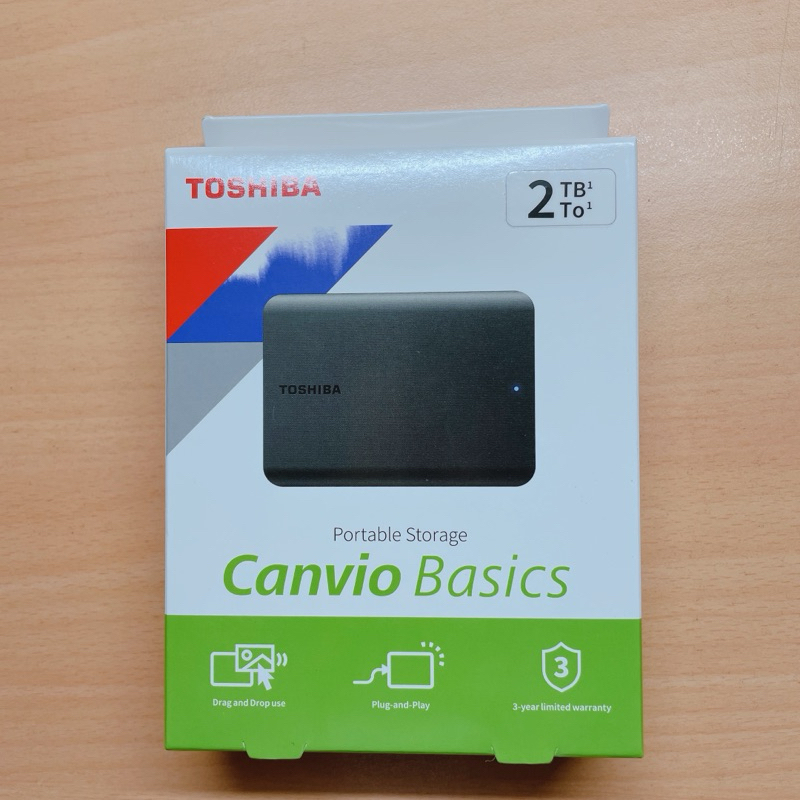 全新保內 TOSHIBA 東芝  2TB 2.5吋行動硬碟  Canvio Basics 黑靚潮V