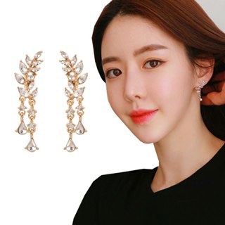 樹葉流蘇耳環 耳針 氣質 耳釘 耳環 樹葉耳針 溫柔 合金耳環 臺灣出貨 現貨 人魚朵朵