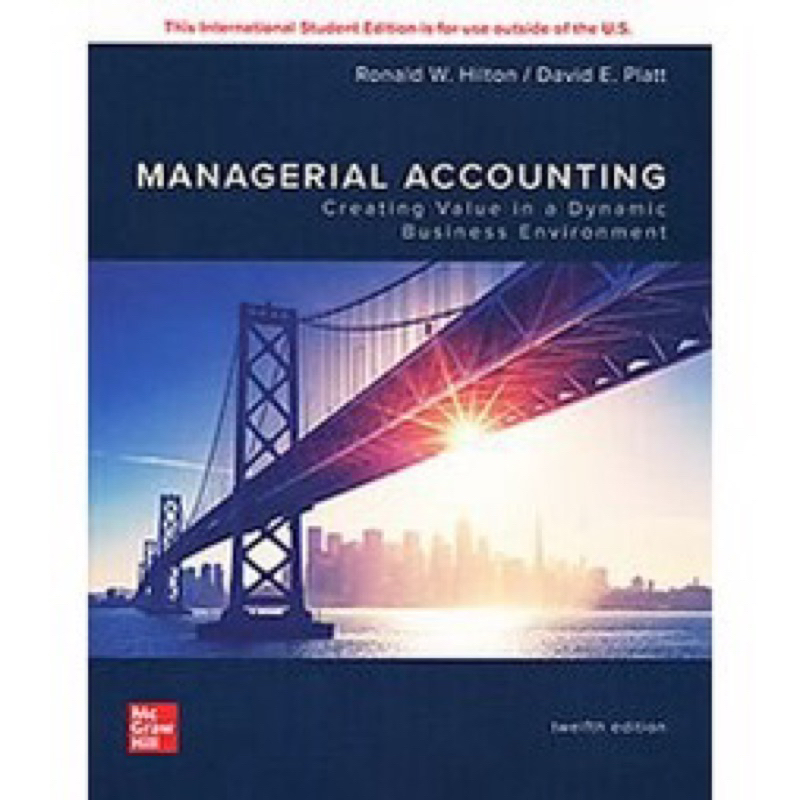 Managerial Accounting（12版）/2019/11/9781260566390