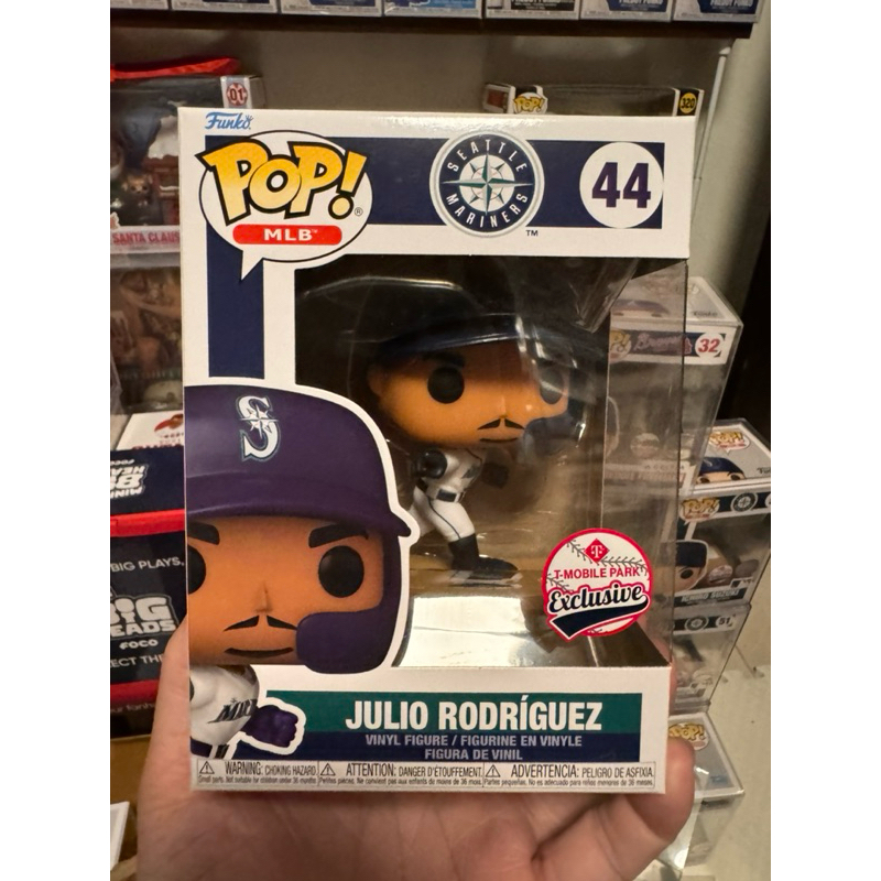 Funko MLB西雅圖水手隊Julio Rodriguez球場限定稀有絕版公仔#44/J-ROD(含全新壓克力殼)