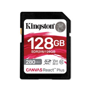 金士頓 Canvas React Plus 128G SDXC UHS-II V60 U3 記憶卡 280MB/s