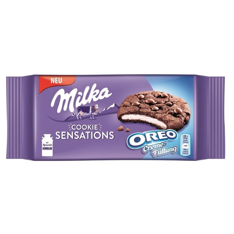 Milka Oreo夾餡巧克力豆餅乾156g (效期:2024.06.06)