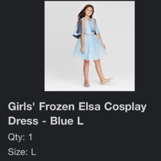 二手迪士尼冰雪奇緣美國帶回Disney princess Frozen II 2 女童洋裝有披風