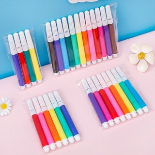 《悅讀趣》彩色筆 12色套裝 方便攜帶 塗鴉水彩筆 塗鴉筆 標記筆