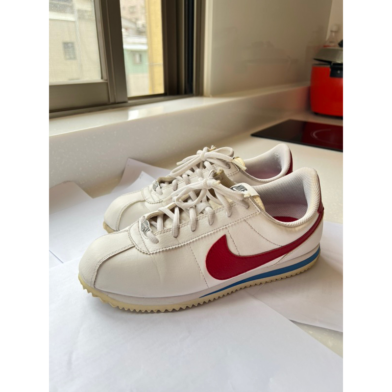 Nike Classic Cortez 經典皮面阿甘鞋 白紅藍 (二手)