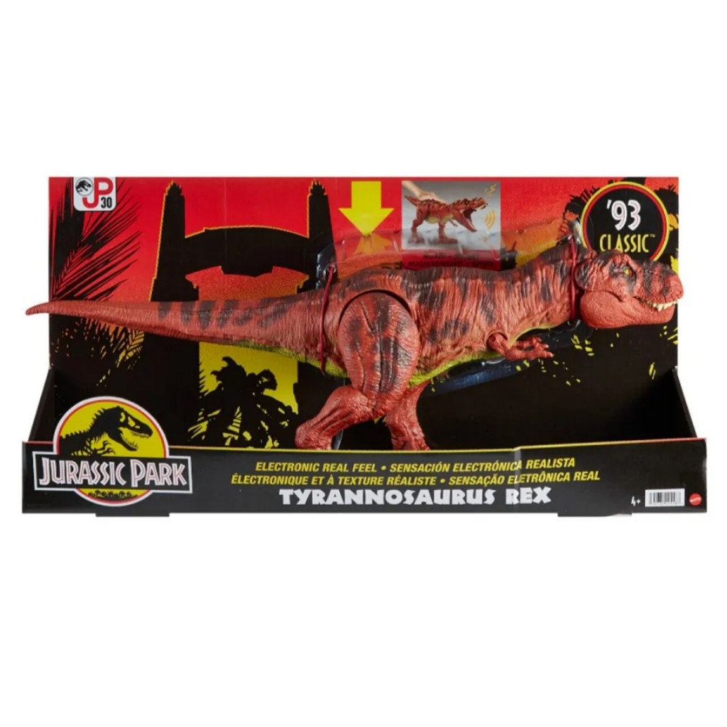 正版 Mattel 全新 Jurassic world 侏羅紀世界-音效暴龍 紅色暴龍 軟膠 有音效 恐龍玩具 生日禮物