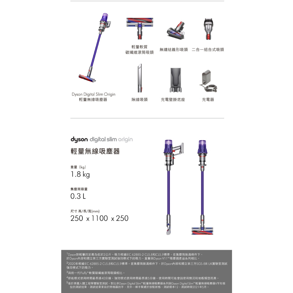 台中現貨-Dyson Digital Slim Origin SV18 無線吸塵器 全新台灣公司貨