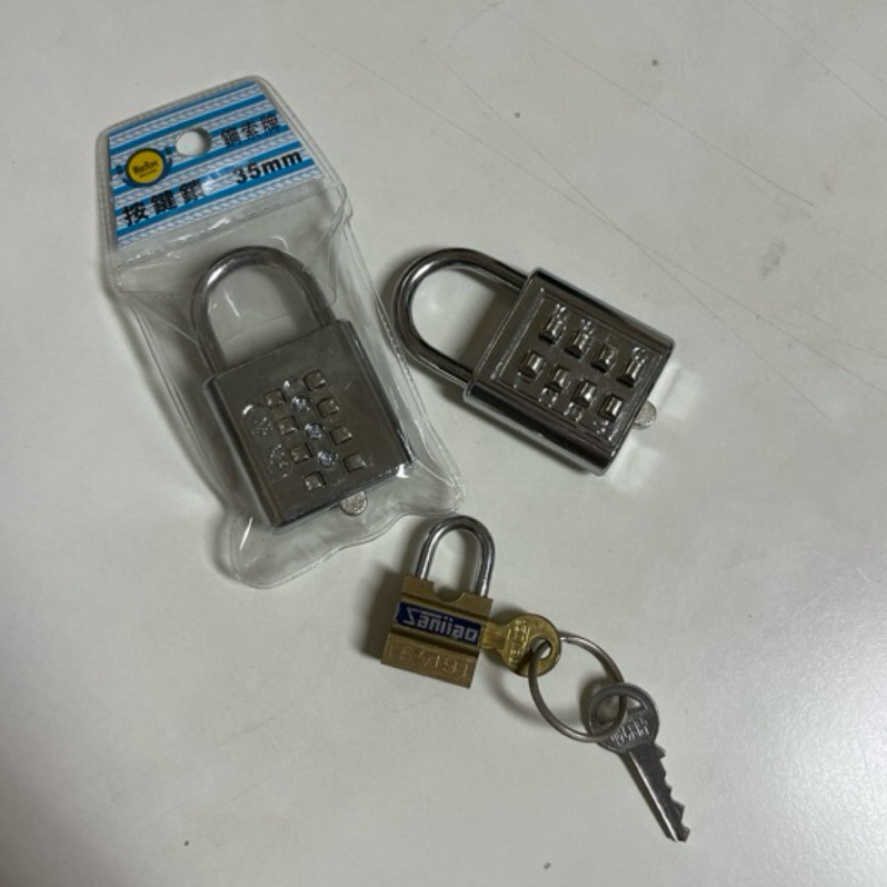 鋼索牌按鍵鎖 35mm 密碼鎖 鑰匙鎖