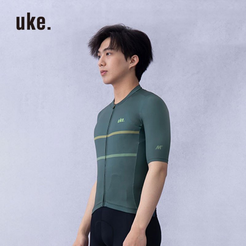 【VM.Plus】uke.條紋短上衣-墨綠(男) 短車衣 男款 自行車車衣 騎行服/ 剩 M尺寸